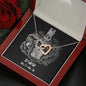Gemini Zodiac 05.21 - 06.20 Never Ending Love Interlocking Hearts Pendant Cable Chain Necklace with Luxury Mahogany Box w/LED