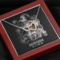 Capricorn Zodiac 12.22 - 01.19 Interlocking Double Hearts Cable Chain Necklace with Luxury Mahogany Box w/LED