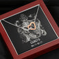 Cancer Zodiac 06.21 - 07.22 Never Ending Love Interlocking Hearts Cable Chain Necklace with Luxury Mahogany Box w/LED