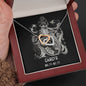 Cancer Zodiac 06.21 - 07.22 Never Ending Love Interlocking Hearts Cable Chain Necklace with Luxury Mahogany Box w/LED