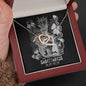 Sagittarius Zodiac 11.22 - 12.22 Never Ending Love Interlocking Hearts Cable Chain Necklace with Luxury Mahogany Box w/LED