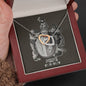 Pisces Zodiac 02.19 - 03.20 Neverending Love Interlocking Hearts Cable Chain Necklace with Luxury Mahogany Box w/LED