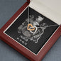 Taurus Zodiac 04.20 - 05.20 Never Ending Love Interlocking Hearts Pendant Cable Chain Necklace with Luxury Mahogany Box w/LED