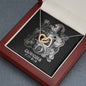 Capricorn Zodiac 12.22 - 01.19 Interlocking Double Hearts Cable Chain Necklace with Luxury Mahogany Box w/LED
