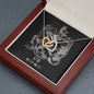 Leo Zodiac 07.23 - 08.22 Never Ending Love Interlocking Hearts Pendant Cable Chain Necklace with Luxury Mahogany Box w/LED