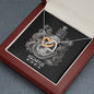 Aquarius Zodiac 01.20 - 02.18 Interlocking Double Heart Pendant Cable Chain Necklace with Luxury Mahogany Box w/LED