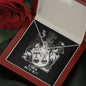 Libra Zodiac 09.23 - 10.22 Unbreakable Bond Love Knot Cable Chain Necklace with Luxury Mahogany Box w/LED