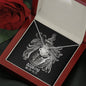 Scorpio Zodiac 10.23 - 11.21 Unbreakable Bond Love Knot Pendant Cable Chain Necklace with Luxury Mahogany Box w/LED