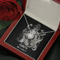 Cancer Zodiac 06.21 - 07.22 Unbreakable Bond Love Knot Cable Chain Necklace with Luxury Mahogany Box w/LED