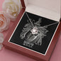 Scorpio Zodiac 10.23 - 11.21 Unbreakable Bond Love Knot Pendant Cable Chain Necklace with Luxury Mahogany Box w/LED