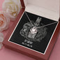 Gemini Zodiac 05.21 - 06.20 Unbreakable Bond Love Knot Pendant Cable Chain Necklace with Luxury Mahogany Box w/LED