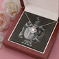 Pisces Zodiac 02.19 - 03.20 Unbreakable Bond Love Knot Cable Chain Necklace with Luxury Mahogany Box w/LED