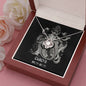 Cancer Zodiac 06.21 - 07.22 Unbreakable Bond Love Knot Cable Chain Necklace with Luxury Mahogany Box w/LED