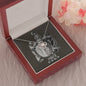 Pisces Zodiac 02.19 - 03.20 Unbreakable Bond Love Knot Cable Chain Necklace with Luxury Mahogany Box w/LED