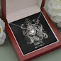 Cancer Zodiac 06.21 - 07.22 Unbreakable Bond Love Knot Cable Chain Necklace with Luxury Mahogany Box w/LED