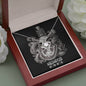 Aquarius Zodiac 01.20 - 02.18 Unbreakable Bond Love Knot Pendant Cable Chain Necklace with Luxury Mahogany Box w/LED