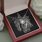 Scorpio Zodiac 10.23 - 11.21 Unbreakable Bond Love Knot Pendant Cable Chain Necklace with Luxury Mahogany Box w/LED
