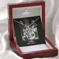 Libra Zodiac 09.23 - 10.22 Love and Care Swarovski Crystal Heart Stethoscope Pendant Cable Chain Necklace with Luxury Mahogany Box w/LED