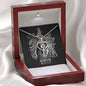 Scorpio Zodiac 10.23 - 11.21 Love and Care Swarovski Crystal Heart Stethoscope Cable Chain Necklace with Luxury Mahogany Box w/LED