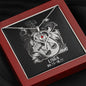 Libra Zodiac 09.23 - 10.22 Love and Care Swarovski Crystal Heart Stethoscope Pendant Cable Chain Necklace with Luxury Mahogany Box w/LED