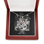 Libra Zodiac 09.23 - 10.22 Love and Care Swarovski Crystal Heart Stethoscope Pendant Cable Chain Necklace with Luxury Mahogany Box w/LED