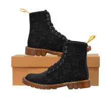 Load image into Gallery viewer, Women's Black Beauty Canvas Boots, Sizes 6.5-11, Stylish Unique Boots, Cool Alternative Styles, Edgy Rock Style, Fashionable Boots