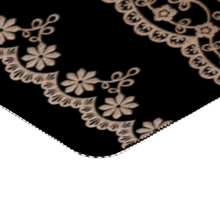 Load image into Gallery viewer, Black White Lace Custom Rectangular Non-slip Mouse Pad 16" x 35"