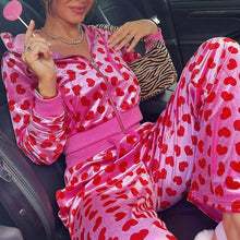 Load image into Gallery viewer, Cozy Two Piece Cropped Hoodie and High Waist Jogger Pants