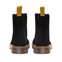 Load image into Gallery viewer, Women's Black Beauty Canvas Boots, Sizes 6.5-11, Stylish Unique Boots, Cool Alternative Styles, Edgy Rock Style, Fashionable Boots