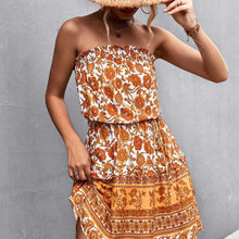 Load image into Gallery viewer, Bohemian Floral Bandeau Dress