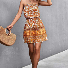 Load image into Gallery viewer, Bohemian Floral Bandeau Dress