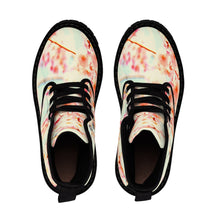 Load image into Gallery viewer, Women's Floral Print Canvas Boots, Sizes 6.5-11, Stylish Unique Boots, Cool Alternative Styles, Edgy Rock Style, Fashionable Boots