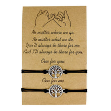 Load image into Gallery viewer, Leather Two Piece Tree of Life Adjustable 7.1" - 11" Bracelet