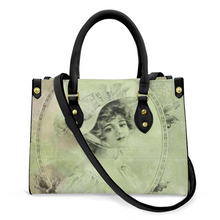 Load image into Gallery viewer, Women's Vegan Leather Vintage Lady Antique Green Handbag Custom Bag