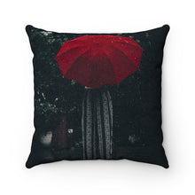 Load image into Gallery viewer, Unique Faux Suede Throw Pillow Black Lady Rain, Pillow Included, Beautiful Decorative Faux Suede Cushions, Unique Luxury Cushions, 4 Sizes