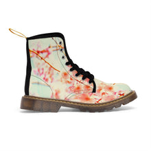 Load image into Gallery viewer, Women's Floral Print Canvas Boots, Sizes 6.5-11, Stylish Unique Boots, Cool Alternative Styles, Edgy Rock Style, Fashionable Boots