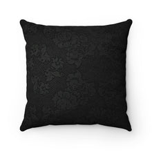 Load image into Gallery viewer, Unique Faux Suede Throw Pillow Black Beauty, Pillow Included, Beautiful Decorative Faux Suede Cushions, Unique Luxury Cushions, 4 Sizes