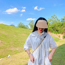 Load image into Gallery viewer, Large Eaves Sraw Hat Sun Visor EmptyTop