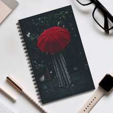 Load image into Gallery viewer, Lady Rain 5x8 Spiral Bound Journal, Diary, Notebook, Available in Dot Grid, Lined, Blank, Task