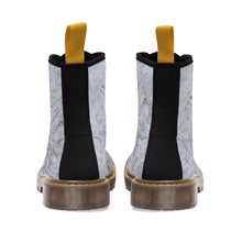 Load image into Gallery viewer, Women's White Ice Canvas Boots, Sizes 6.5-11, Stylish Unique Boots, Cool Alternative Styles, Edgy Rock Style, Fashionable Boots