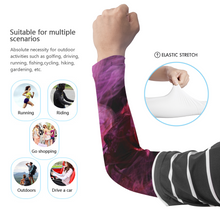 Load image into Gallery viewer, Purple Rose Unisex UV Protection Ice Arm Sleeves