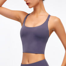 Load image into Gallery viewer, Criss Cross Stretchy Cropped Tank Top