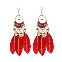 Load image into Gallery viewer, Red Feathers + New Moon