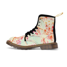 Load image into Gallery viewer, Women's Floral Print Canvas Boots, Sizes 6.5-11, Stylish Unique Boots, Cool Alternative Styles, Edgy Rock Style, Fashionable Boots