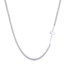 Load image into Gallery viewer, Silver or Gold Cross Necklace