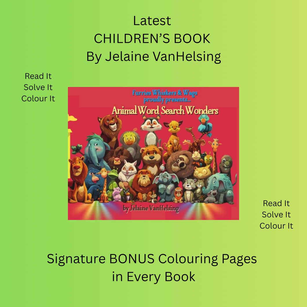 Animal Word Search Wonders By Jelaine VanHelsing 🐾 Kids’ Activity Book For Early Readers with Bonus Colouring Pages