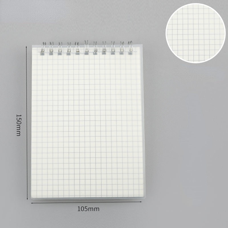 A6 A5 B5 A4 Spiral Bound Notebook Line Grid 160 Pages Thickened Notepad Simple PP Hard Cover Coil Chedule Meeting School Suppliers