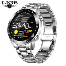 Load image into Gallery viewer, LIGE New 2021 Smart Watch Men Heart Rate Blood Pressure Information Reminder Sport Waterproof Smart Watch for Android IOS Phone
