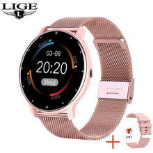 Load image into Gallery viewer, LIGE 2022 Smart watch Ladies Full touch Screen Sports Fitness watch IP67 waterproof Bluetooth For Android iOS Smart watch Female
