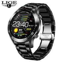 Load image into Gallery viewer, LIGE New 2021 Smart Watch Men Heart Rate Blood Pressure Information Reminder Sport Waterproof Smart Watch for Android IOS Phone
